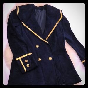 Vintage 70’s Navy blue suede Beatles jacket